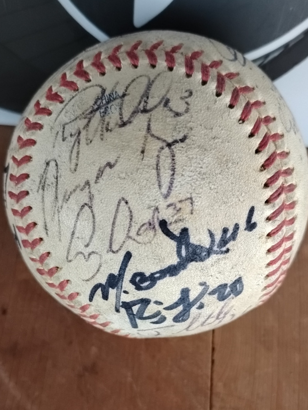 Autographed White Baseball with Red Stitching - Collector's Home Games Item